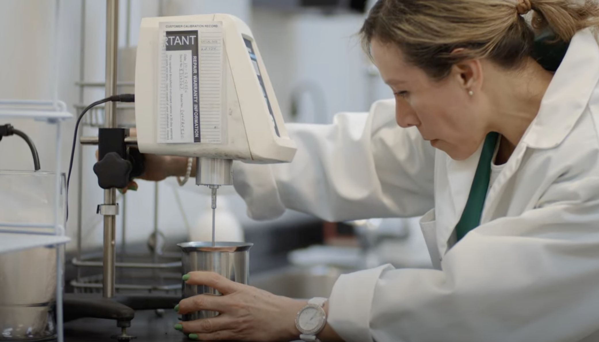 A woman in a lab