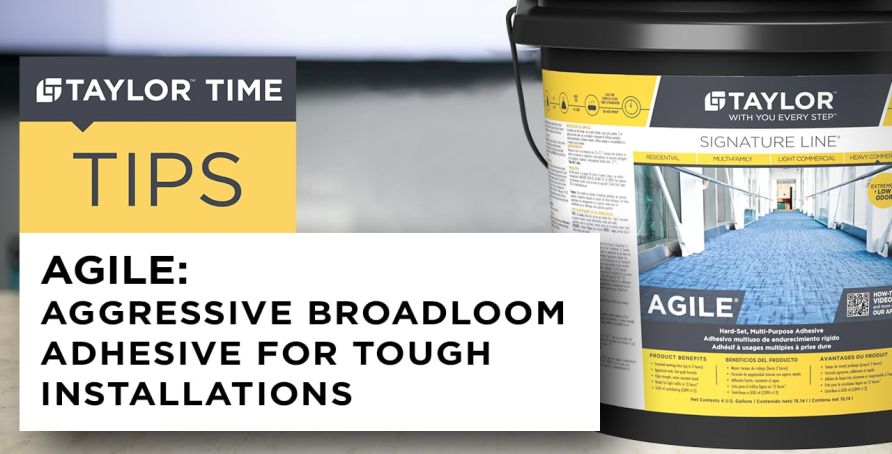 Agile Aggresive Broadloom Adhesive For Touch Installations