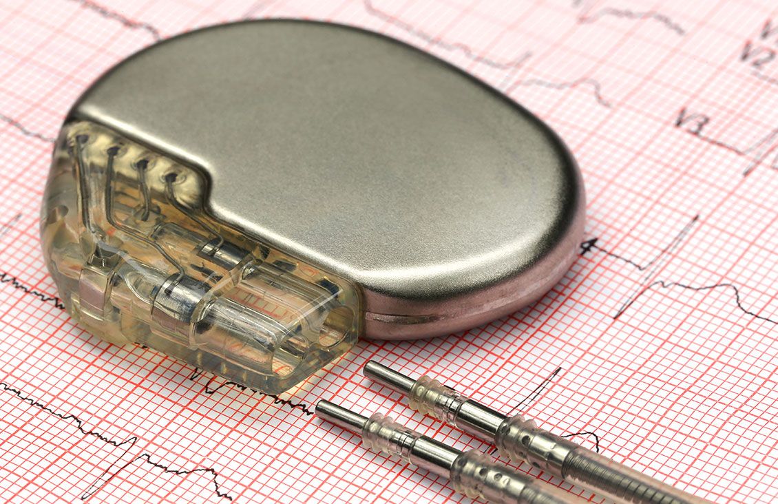 Close Up Pacemake Electrocardiograph Header