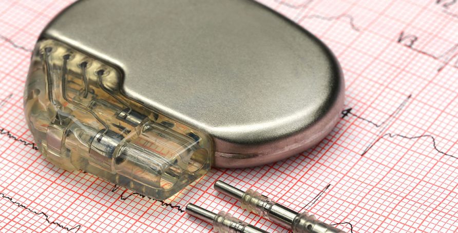 Close Up Pacemake Electrocardiograph Header