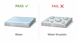 Water break test diagram
